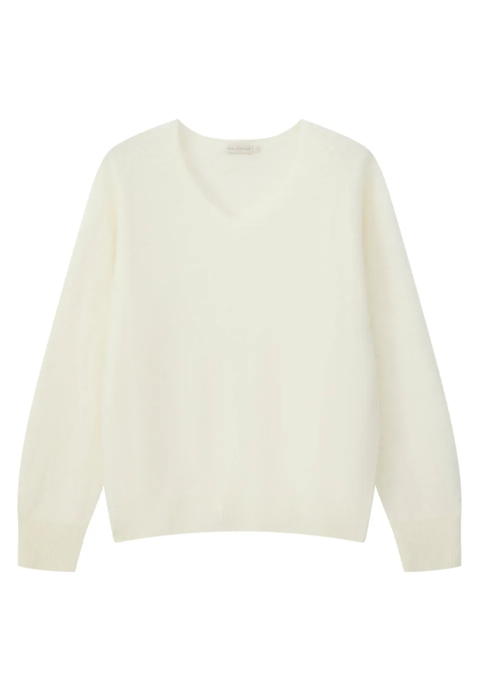 marlowe nature Paloma Pullover cream Wolle Kaschmir V-Ausschnitt