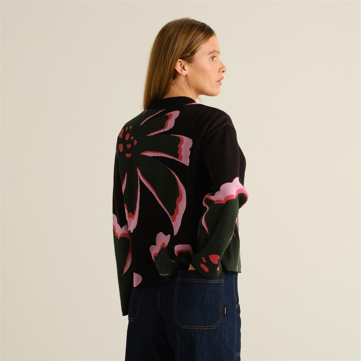 Dedicated Limhamn Big Bloom Pullover multi color Bio