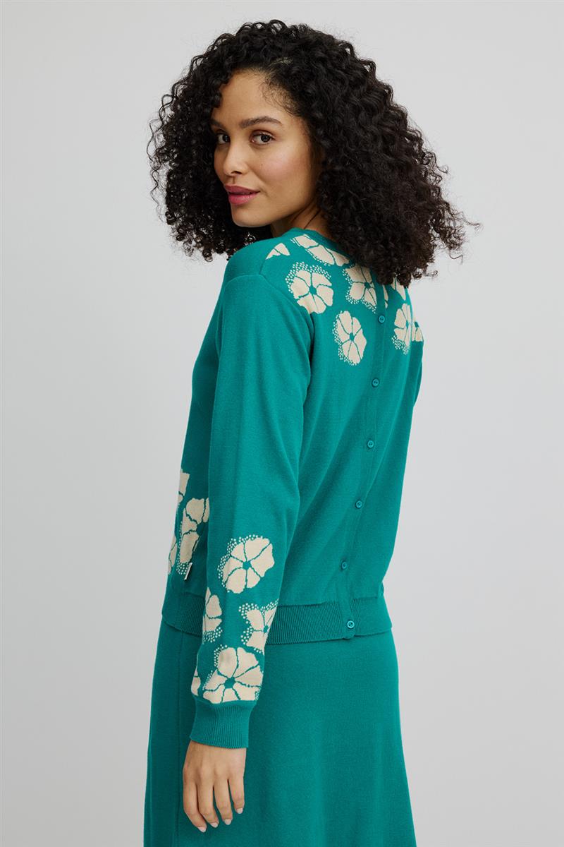 marlowe nature Jaquard-Pullover Strickpullover bay flowers Bio