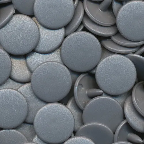 Kam Snaps Plastic Snaps B13 Druckknöpfe silber matt 50 Sets