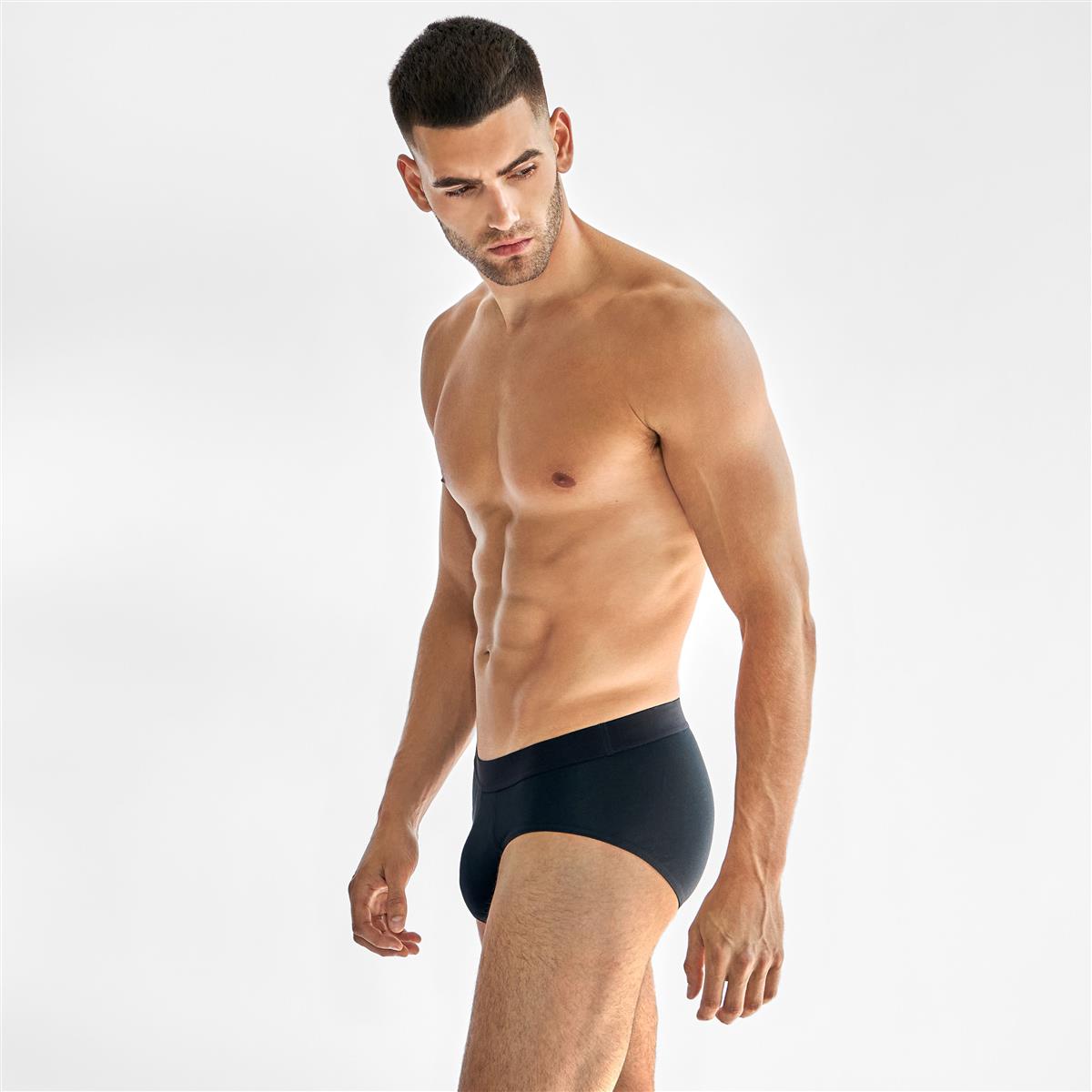 Marlowe Nature 3-Pack Brief Slip black Bio-Baumwolle 3er