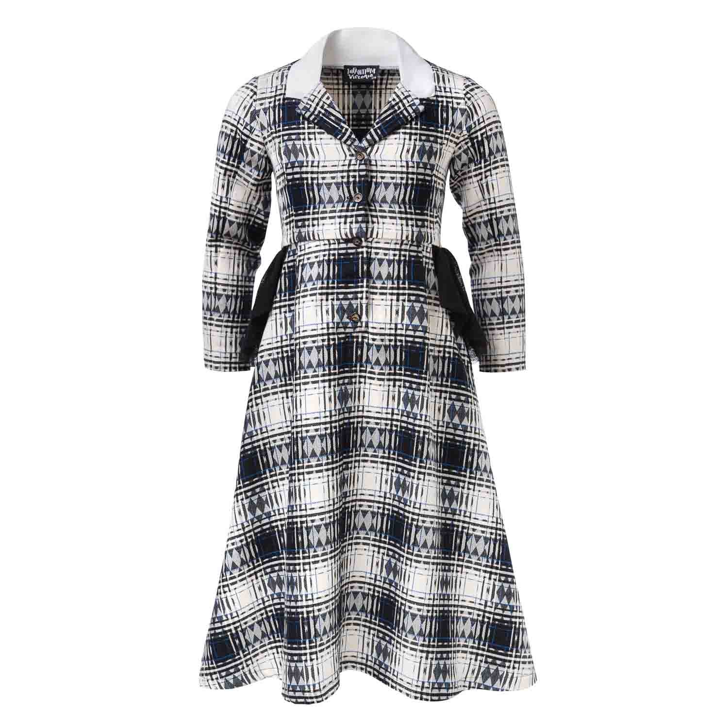 Infantium Victoria Tartan Bustle Dress Kleid Grau Baumwolle