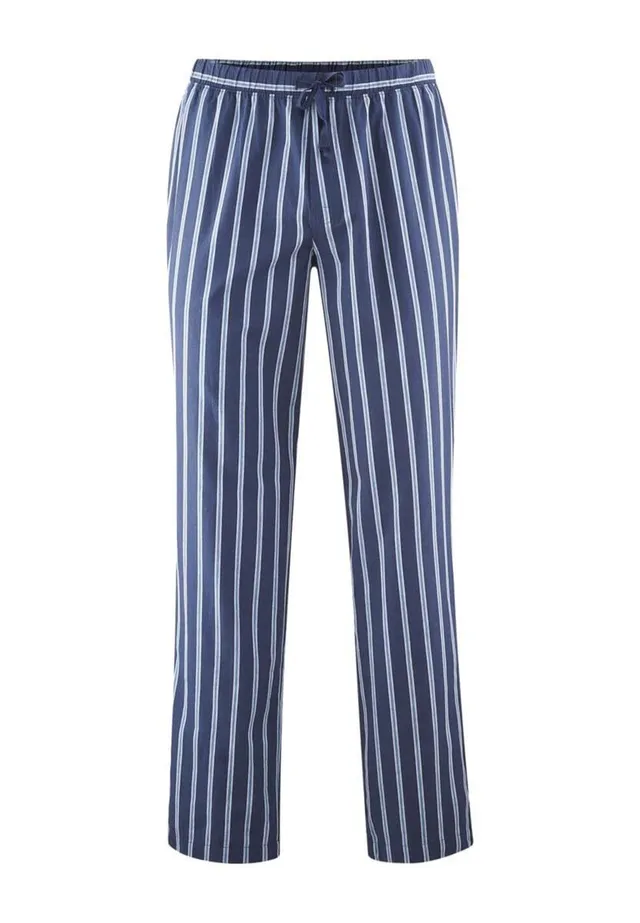 marlowe nature Wäsche Klemens Schlafhose navy azur Bio-Baumwolle