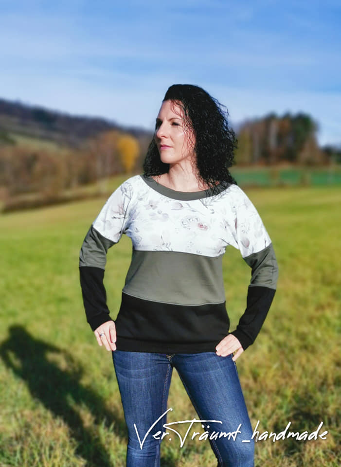 Schnittrebell Ebooks Pullover Jenna Schnittmuster Gr.32-50 Rücken-V