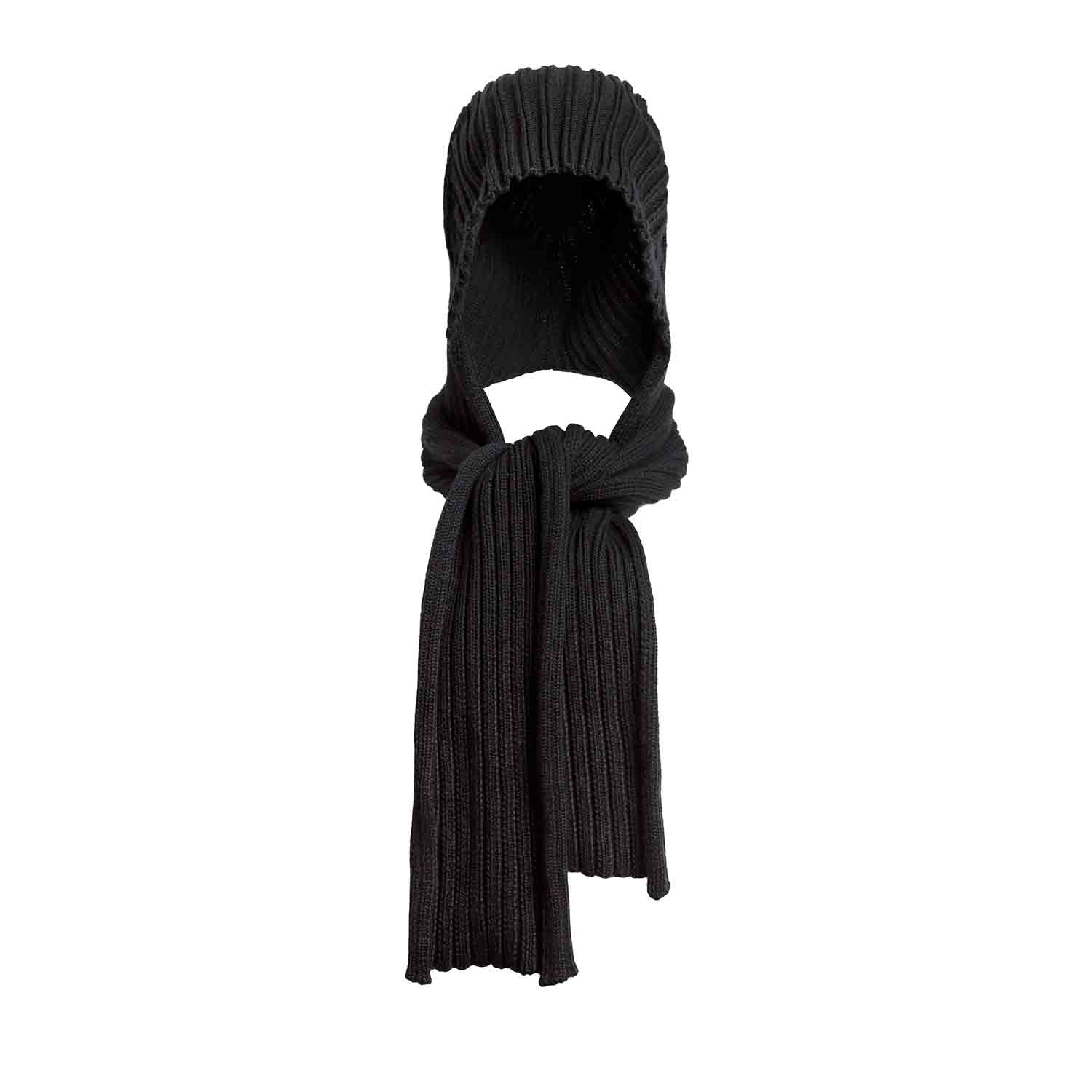 Infantium Victoria Hat-Scarf Mütze schwarz M Baumwolle