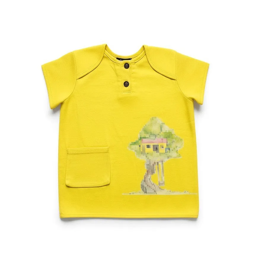 Infantium Victoria The Treehouse Tee T-Shirt Gelb 104 Bio-Baumwolle
