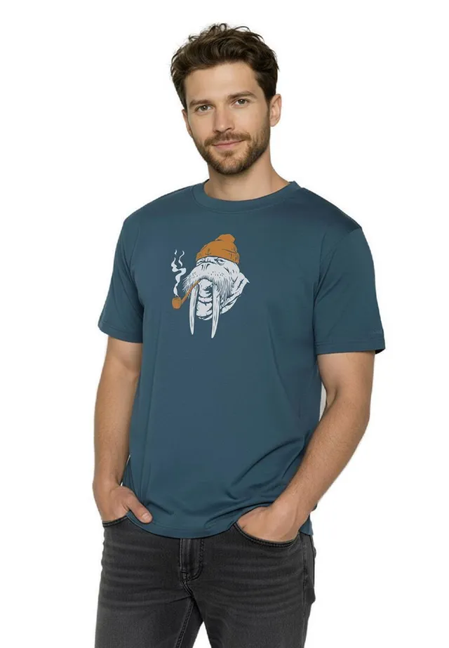 marlowe nature Smokey Walrus Fusion Shirt blue pine L Bio
