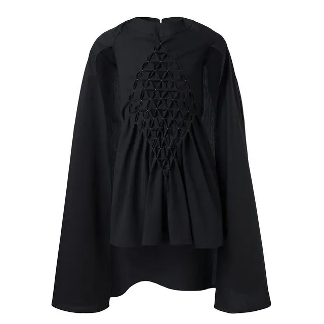 Infantium Victoria Black Cape Festkleid 104 Schwarz Baumwolle Smock