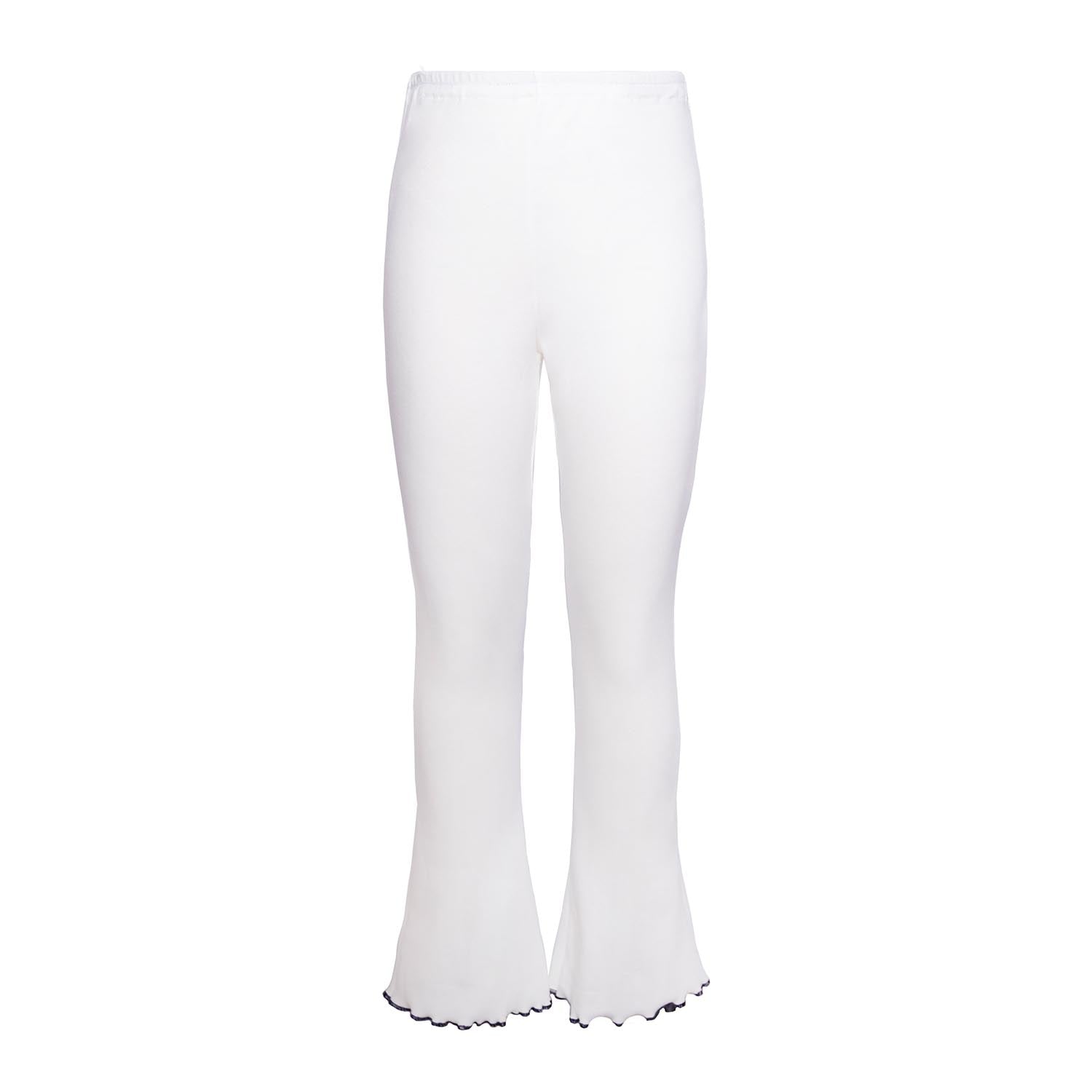 Infantium Victoria White Flare Leggings Weiß Bio-Baumwolle