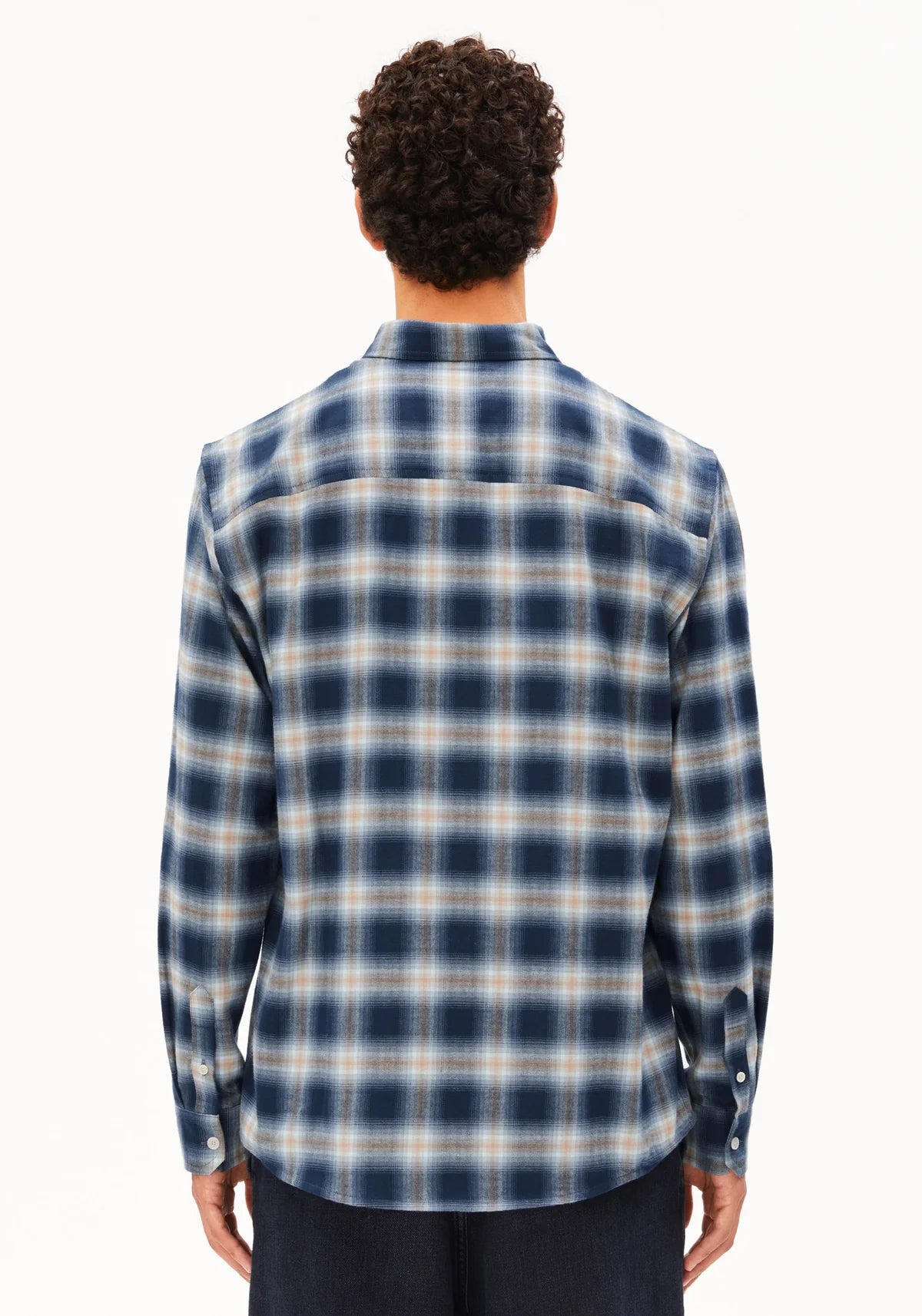 marlowe nature Cotton Check Longsleeve Hemd tinted navy Karo