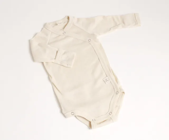 Naturkind Wolle Seide Body langarm Marineblau 50/56 GOTS