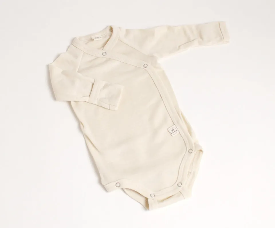 Naturkind Wolle Seide Body langarm Marineblau 50/56 GOTS