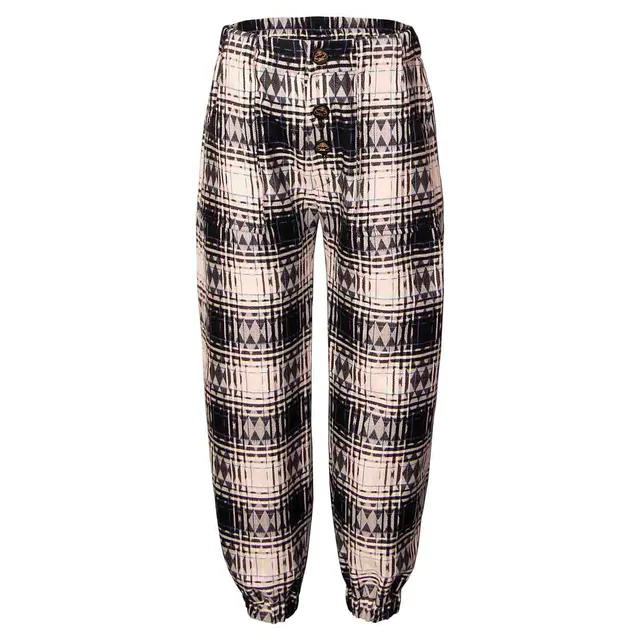 Infantium Victoria Kinder Hose Schwarz-Weiß Karo Tartan Gr 104