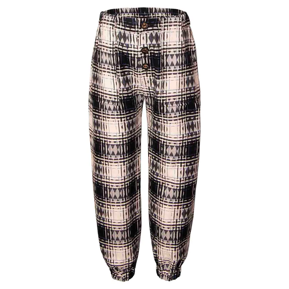 Infantium Victoria Kinder Hose Schwarz-Weiß Karo Tartan Gr 104