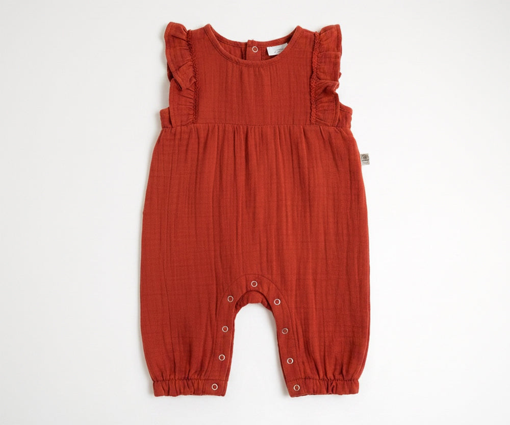 Naturkind Musselin Jumpsuit GOTS Babyoverall Navy 62/68