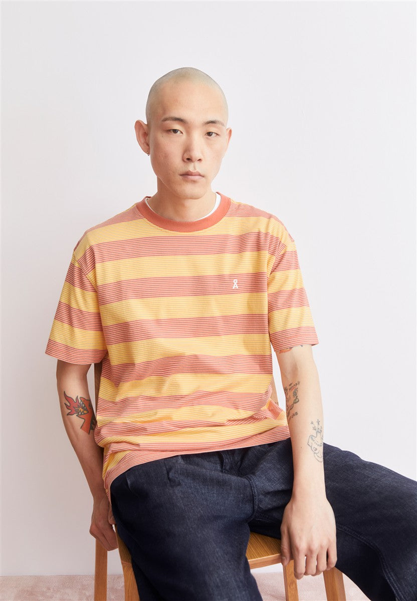 marlowe nature Maarkos Multi Stripes T-Shirt sunflower-tabasco M