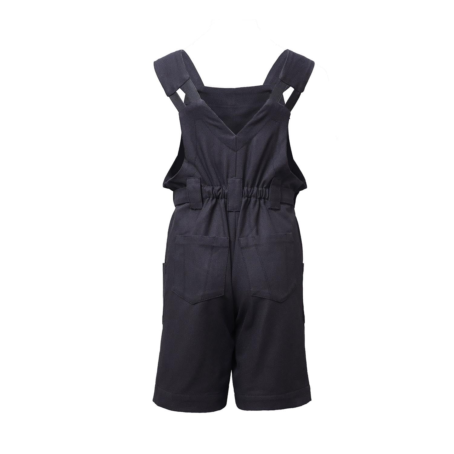 Infantium Victoria Kids Black Overall Latzhose Schwarz Bio-Baumwolle