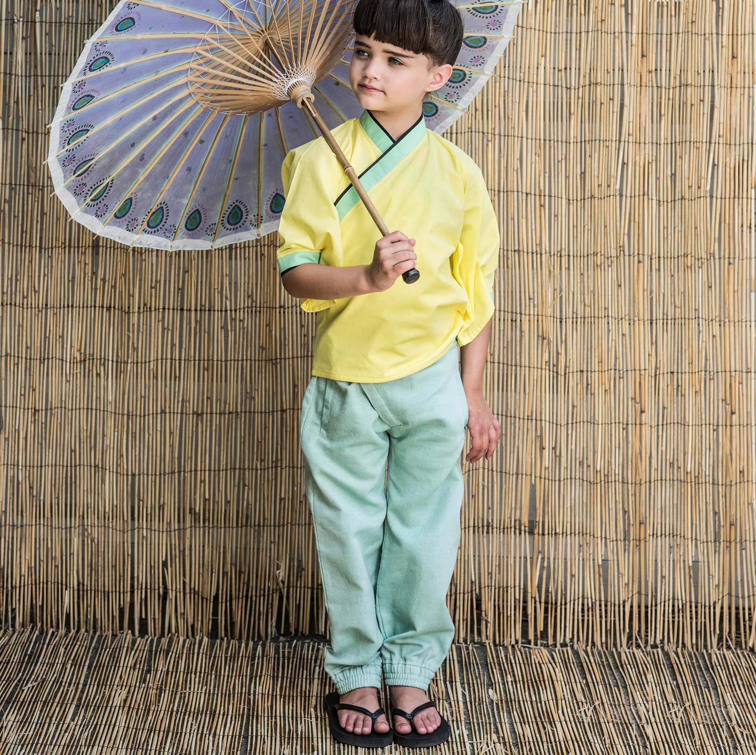 Infantium Victoria Tapered Trousers Kinderhose Mint Baumwolle