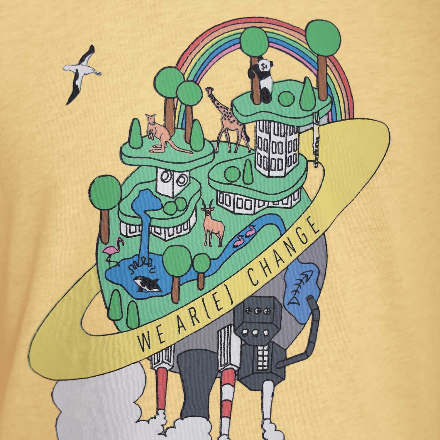 Infantium Victoria Earth Day T-Shirt Gelb 104 Bio-Baumwolle