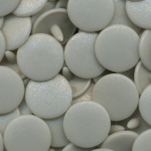 Kam Snaps Plastic Snaps B24 Druckknöpfe 50 Sets hellgrau matt