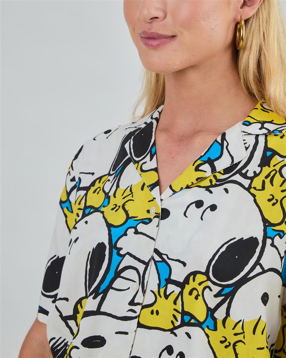 marlowe nature Peanuts Freehugs Aloha Bluse weiß