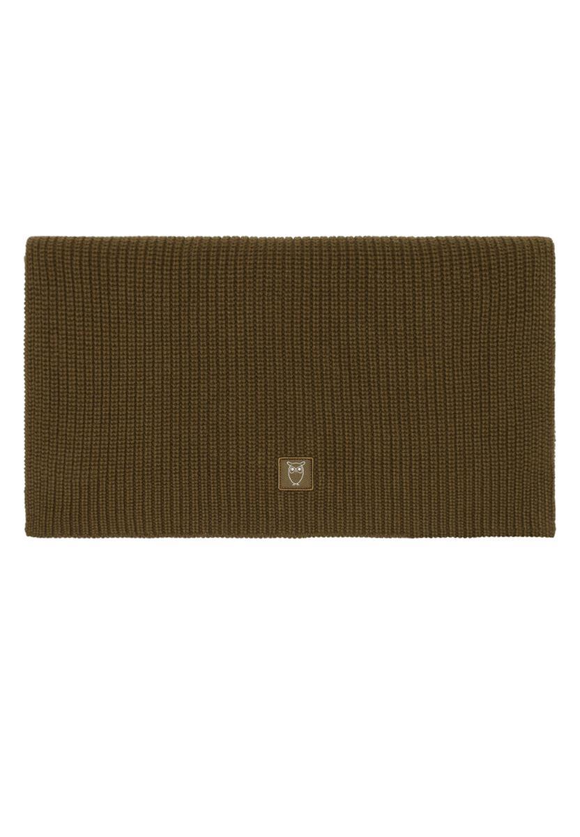 marlowe nature Rib Knit Scarf Schal dark olive Bio
