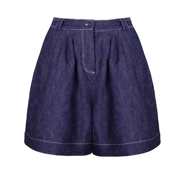 Infantium Victoria Denim Culotte Grün 128 Hanf Baumwolle