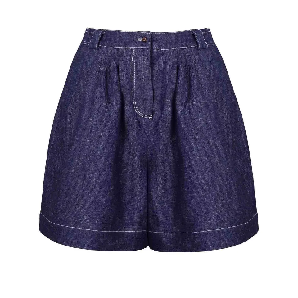 Infantium Victoria Denim Culotte Grün 128 Hanf Baumwolle
