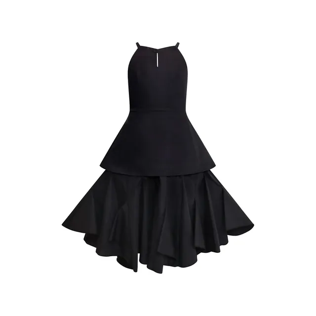 Infantium Victoria Zero Waste Mädchenkleid schwarz Bio-Baumwolle