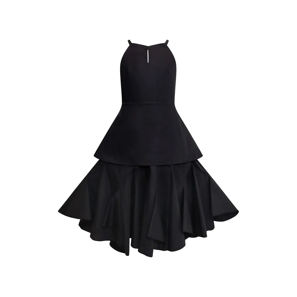 Infantium Victoria Zero Waste Mädchenkleid schwarz Bio-Baumwolle