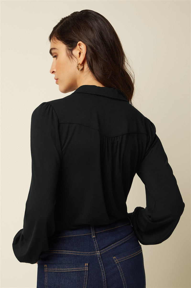 marlowe nature Carina Tulum Bluse black Viskose Gr. M