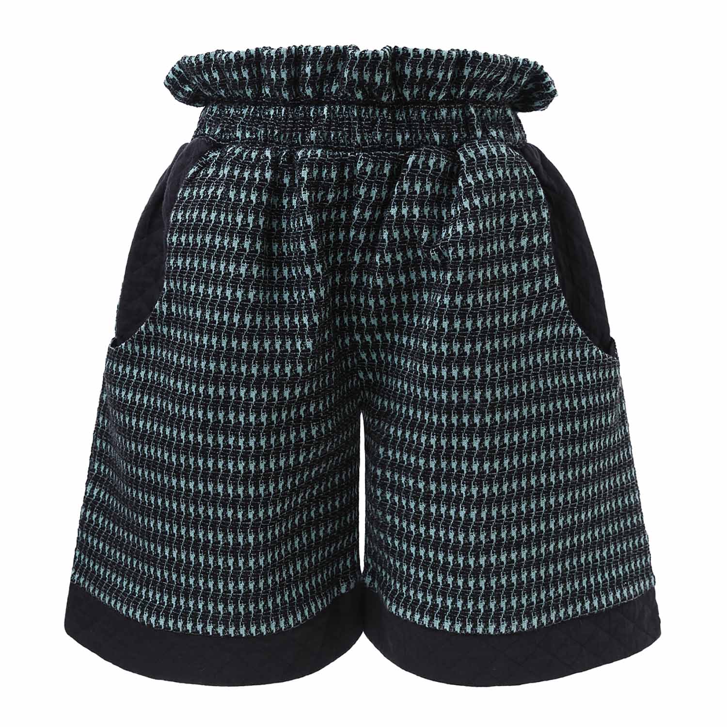 Infantium Victoria Black Blue Culottes Shorts Schwarz-Blau Baumwolle