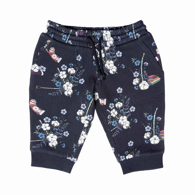 Infantium Victoria Black Floral Baby Hose Schwarz Gr.80 Jersey
