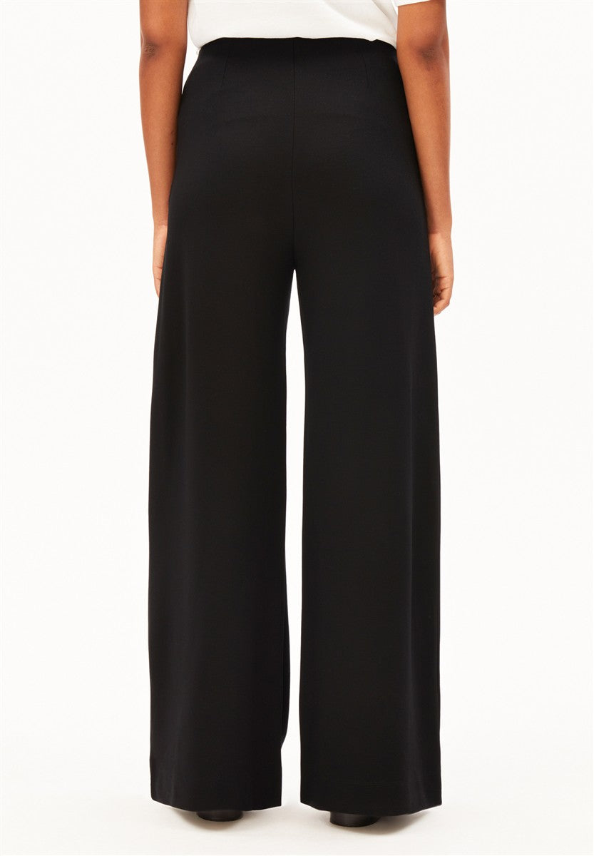 Marlowe Nature Basic Jersey Wide Leg Hose black Ecovero XS-XL