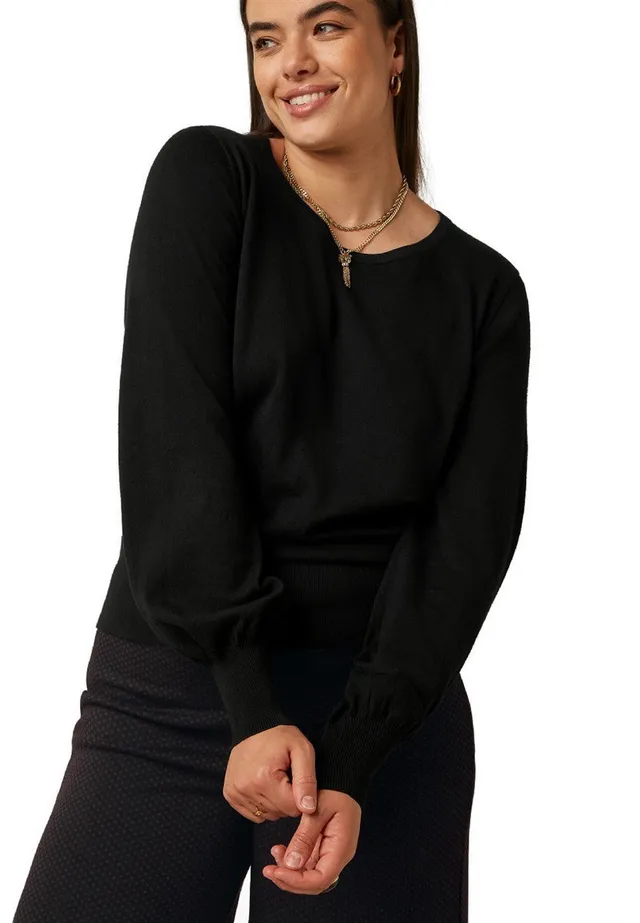 marlowe nature Bell Top Club Pullover schwarz Bio
