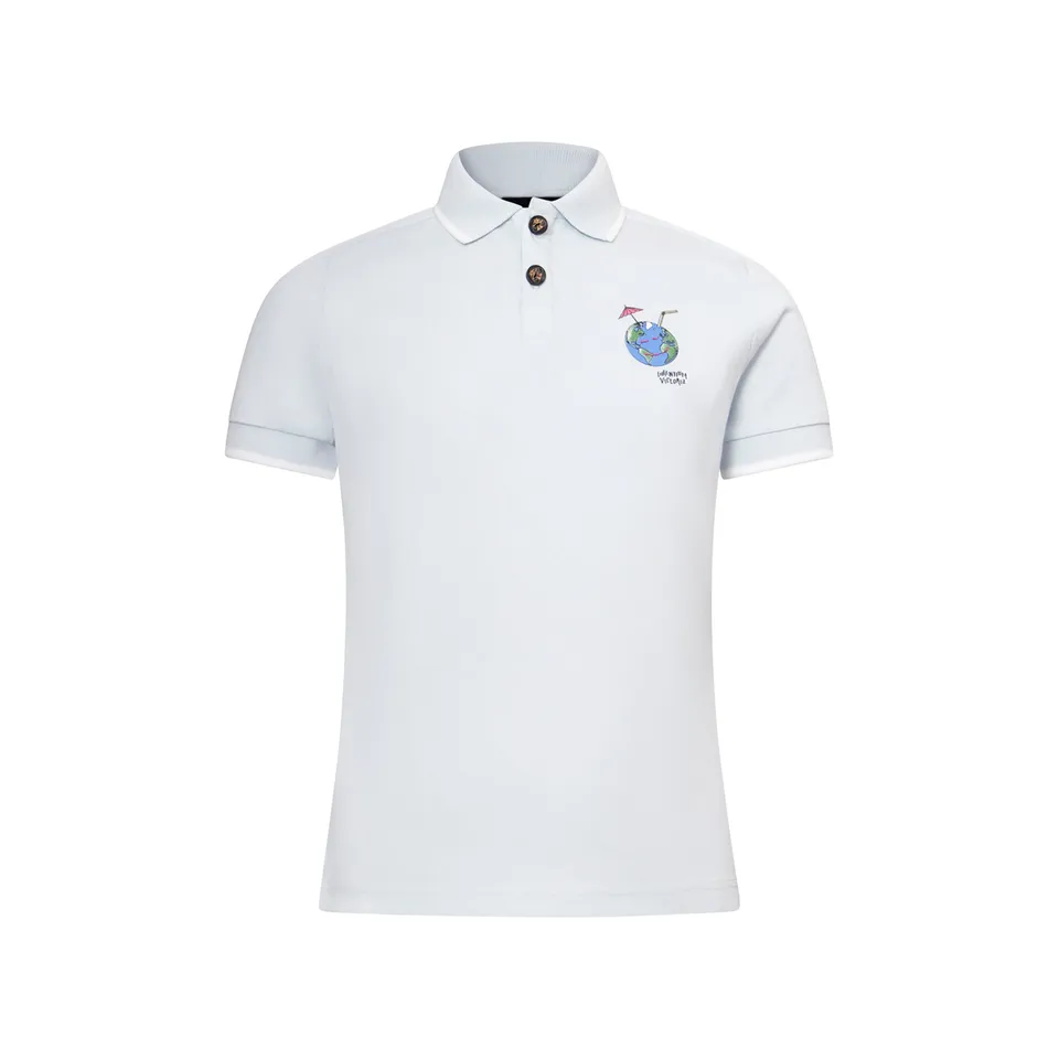 Infantium Victoria Blue Polo Shirt Blau Gr.116 Bio-Baumwolle