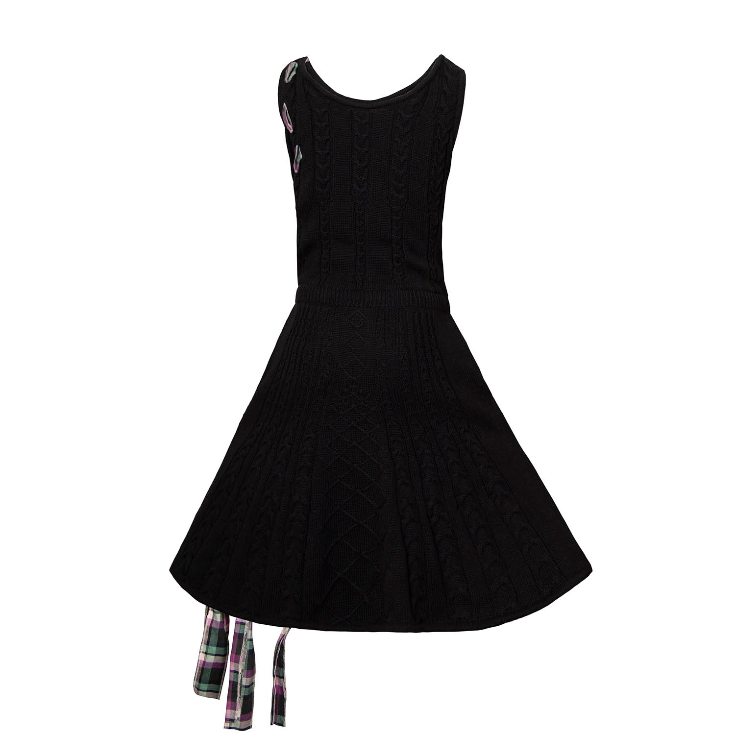 Infantium Victoria Black Cable Knit Dress Kleid schwarz 128 Baumwolle