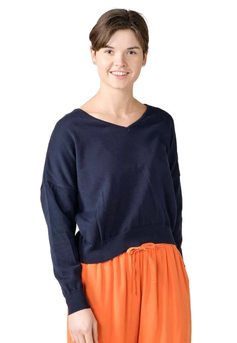 Marlowe Nature Randi Knit Strickpullover Bio-Baumwolle navy