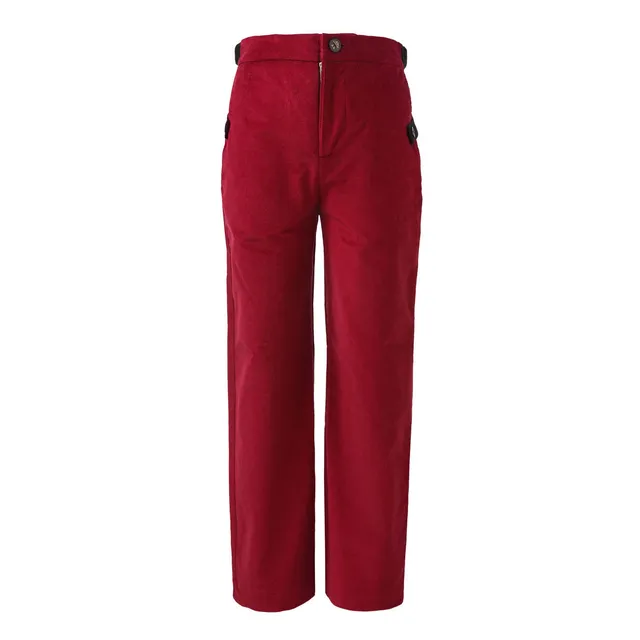 Infantium Victoria Red Corduroy Pants Kinder Cordhose Rot Gr.128
