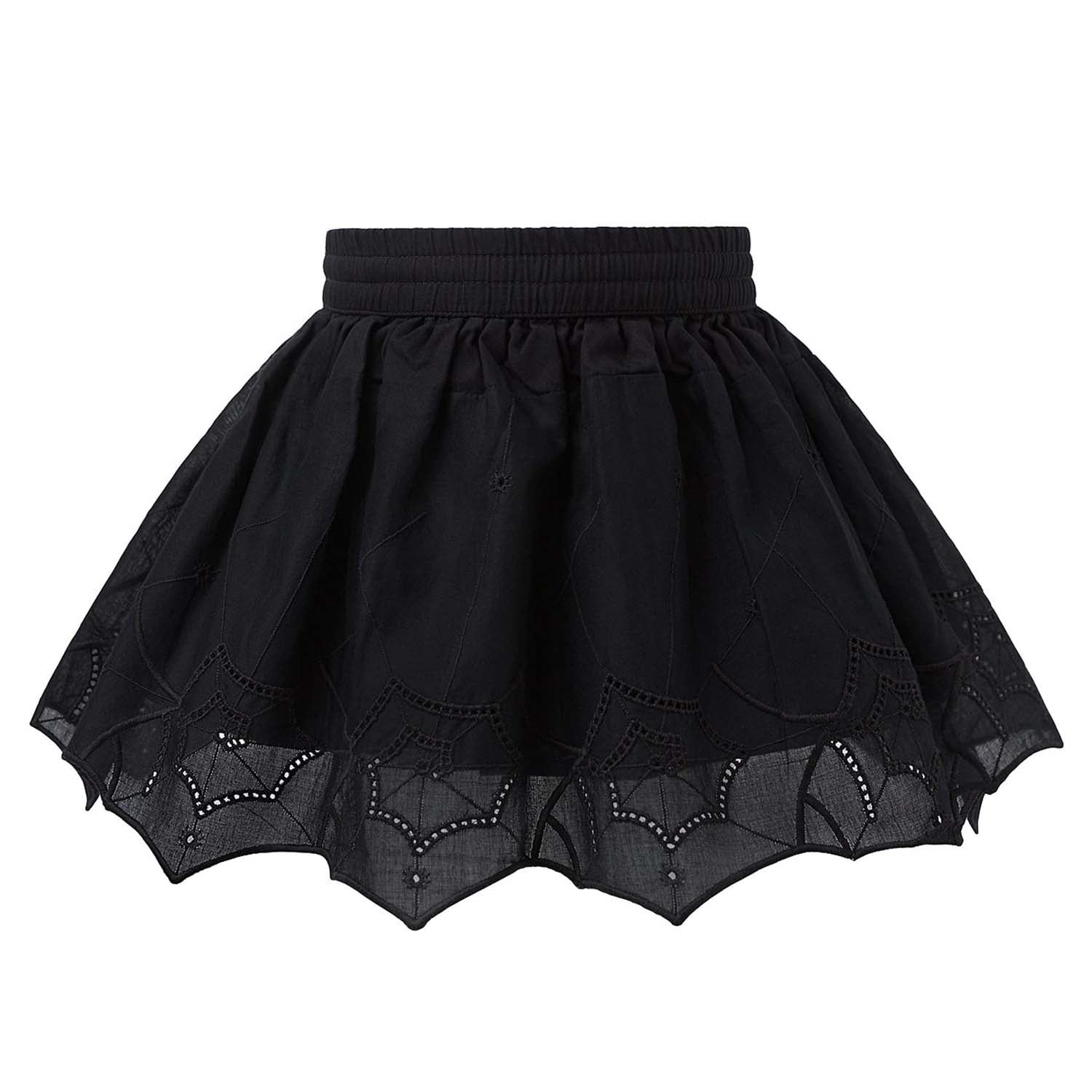 Infantium Victoria Spiderweb Spitzenrock Baumwolle schwarz 80