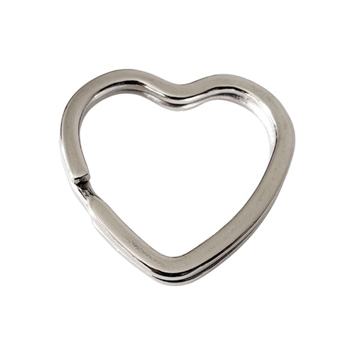 Kam Snaps Bag Hardware Spaltringe Herz silber 10er Pack