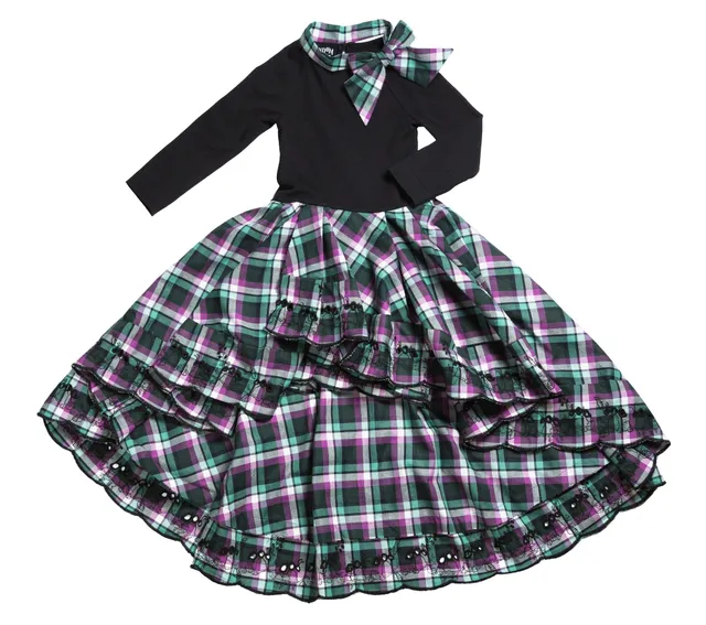 Infantium Victoria Tartan Trail Kleid Karo Bio-Baumwolle