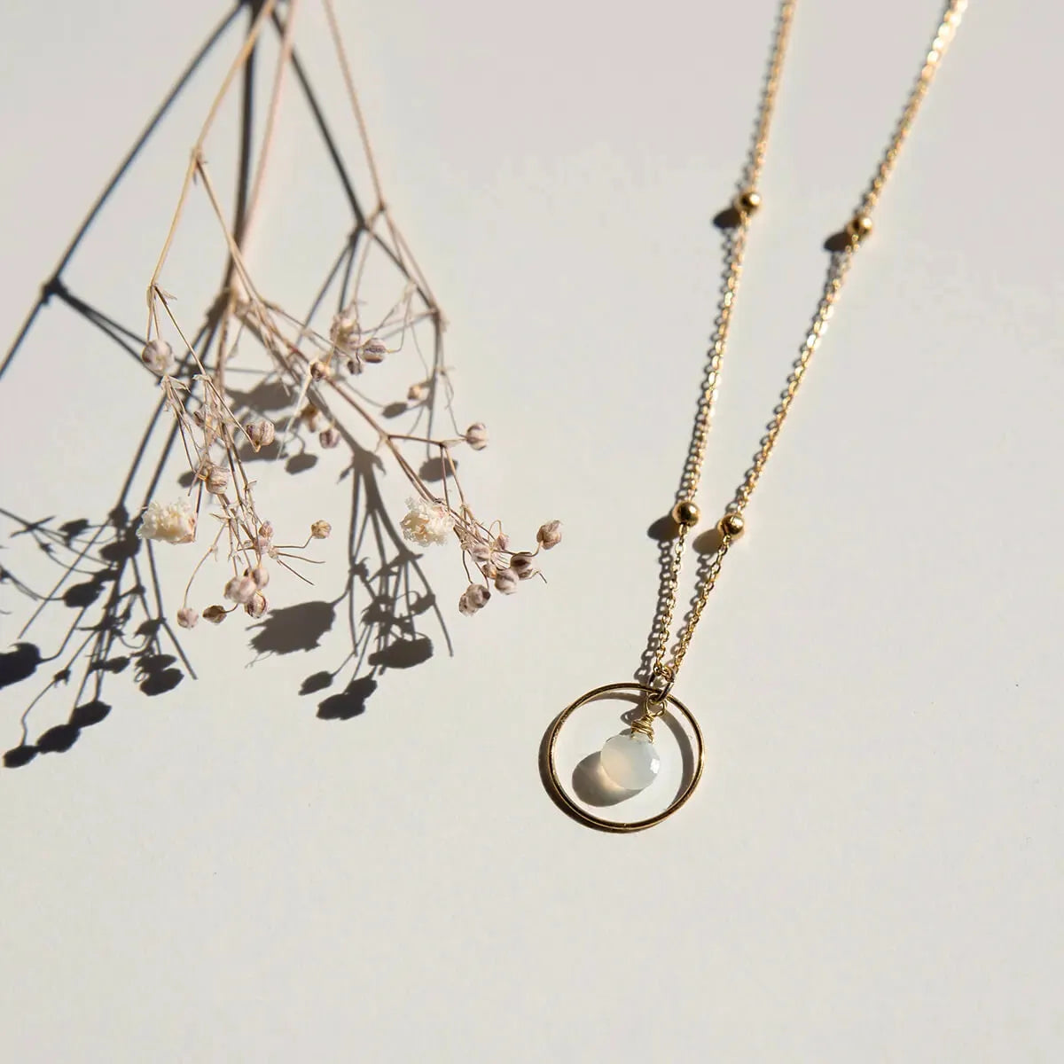 marlowe nature Gold Circle Kette creme-new life Edelstahl nickelfrei