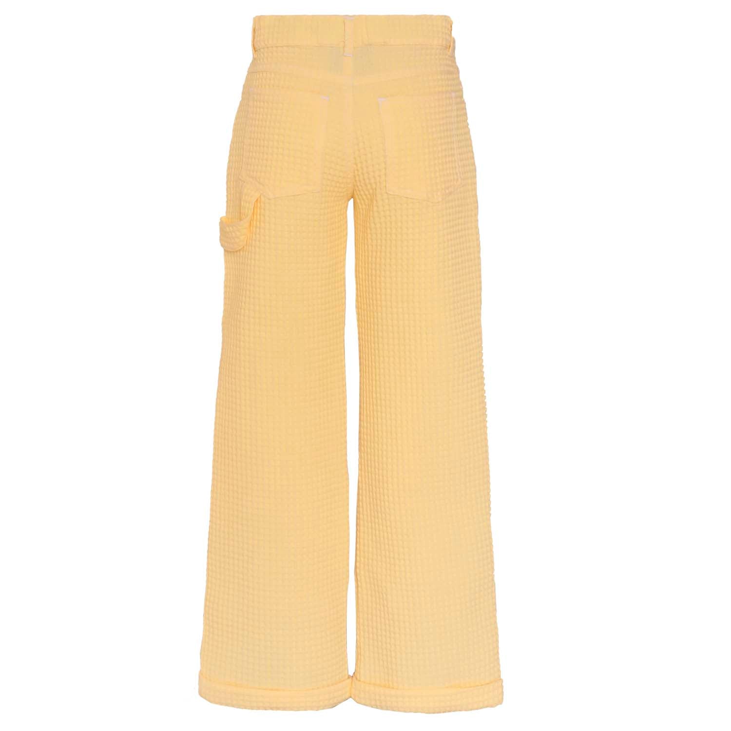 Infantium Victoria Stoffhose Gelb Gr.116 Waffle Baumwolle