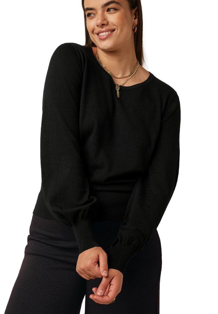 marlowe nature Bell Top Club Pullover schwarz Bio