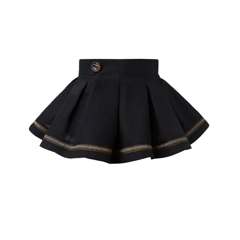 Infantium Victoria Faltenrock Minirock schwarz 104 Baumwolle