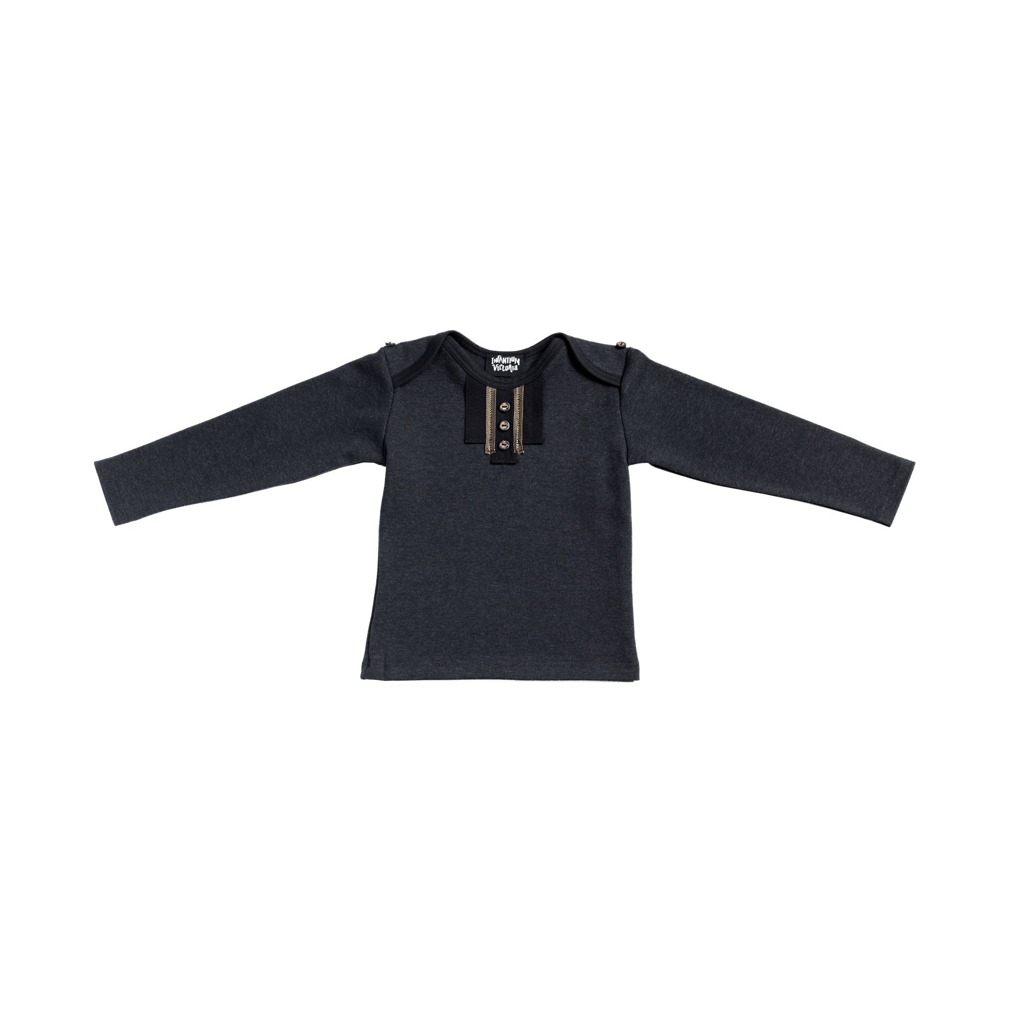 Infantium Victoria Black & Gold Dress Shirt Body Schwarz 104