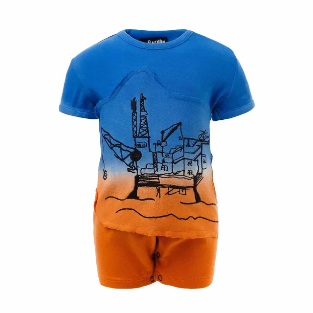 Infantium Victoria Dip Dye Baby Onesie Strampler kurzarm bunt