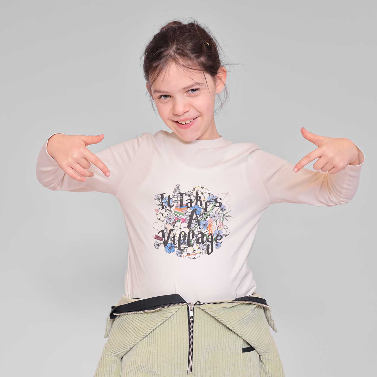 Infantium Victoria Kids Long Sleeve T-Shirt Langarmshirt Weiß Bio-Baumwolle