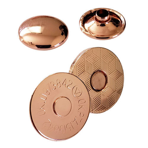 Kam Snaps Magnetknöpfe Nieten 14 mm Silber 15 Sets